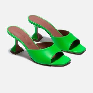 Amina Muaddi Lupita Green Women's Heeled Mules